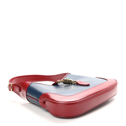 Gucci Boarded Dyana Lux Calfskin Bi-Color Small Jackie 1961 Hobo Blue Agata New Cherry Red 4 of 10