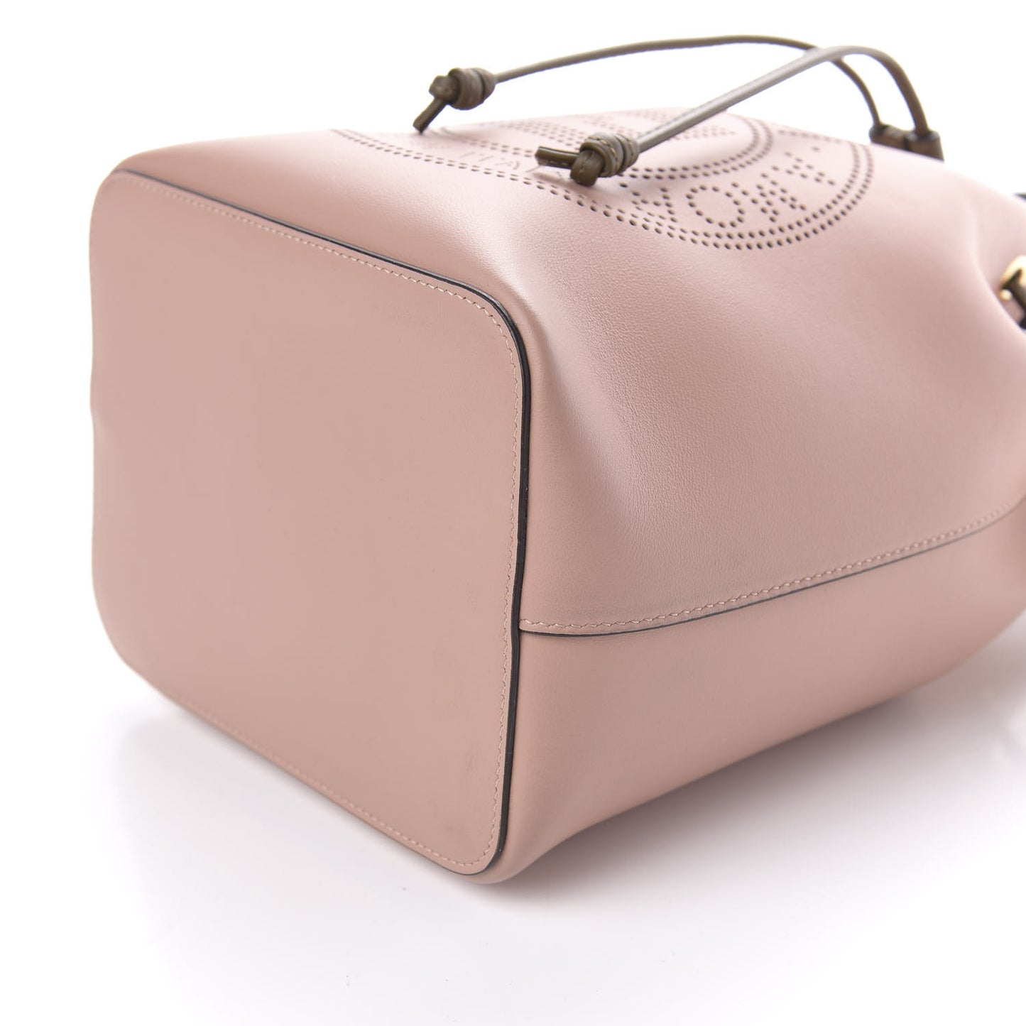 Vitello Grace F is Fendi Stamp Patch Perforated Small Mon Tresor Bucket Bag Rosa Bourbon