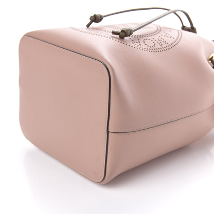 Fendi Vitello Grace F is Fendi Stamp Patch Perforated Small Mon Tresor Bucket Bag Rosa Bourbon 9 of 10