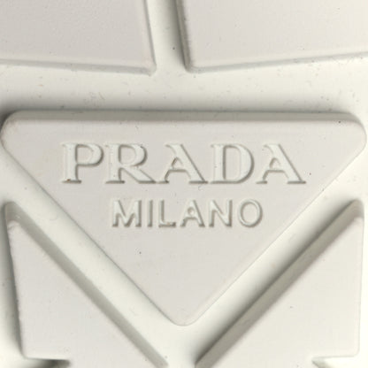 Prada Paillettes Triangle Logo Double Wheel 50mm Sneakers 38.5 White 8 of 10
