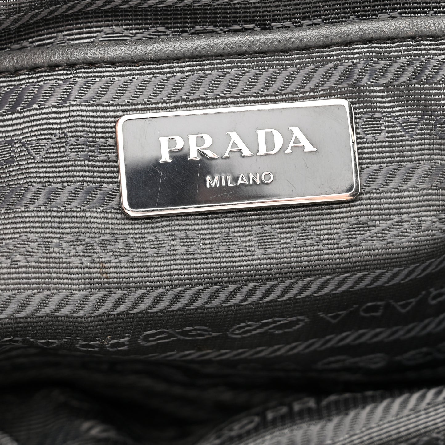 Tessuto Nylon Saffiano Medium Backpack Anthracite