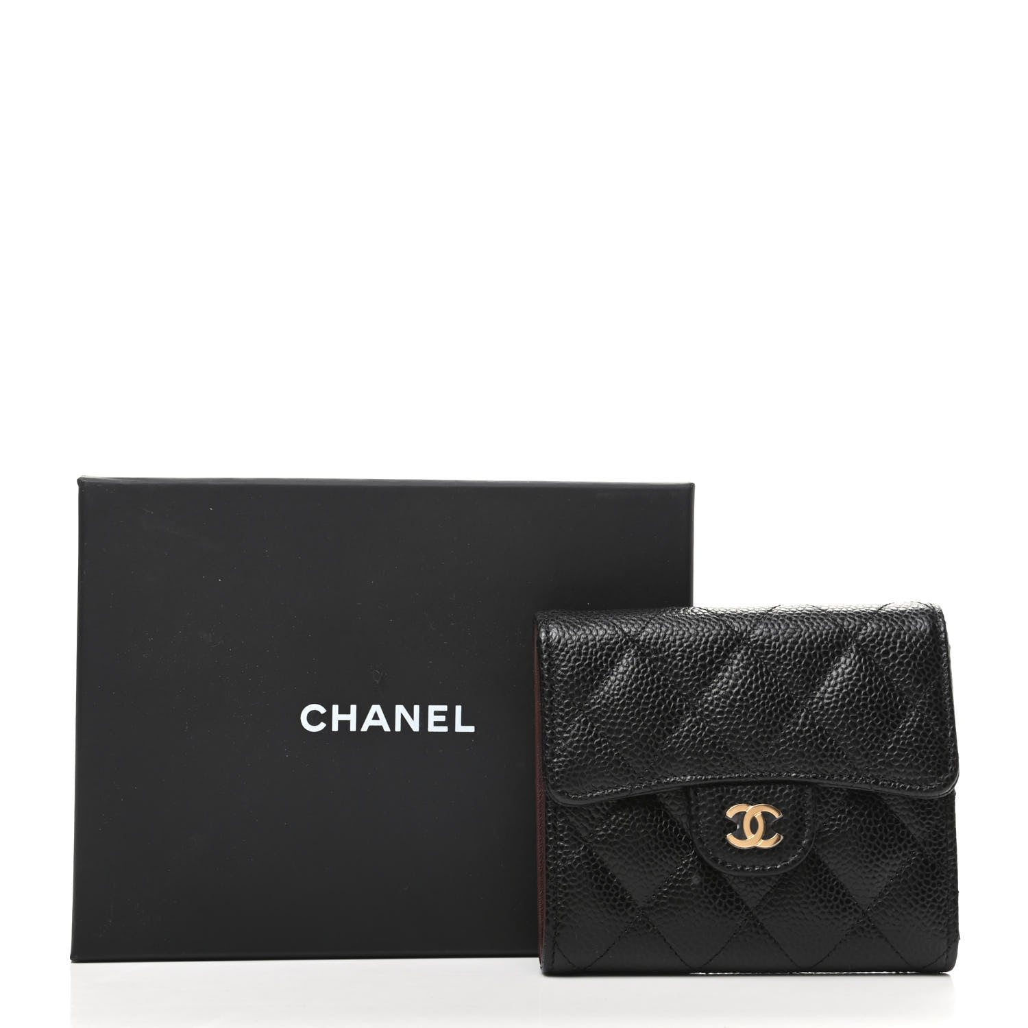 Chanel Caviar Quilted Compact Flap Wallet Black 8 of 8