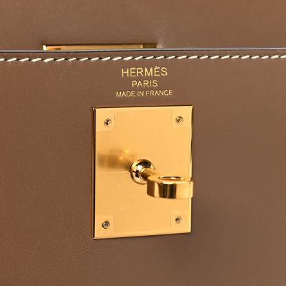 Hermes Tadelakt Kelly Sellier 28 Etoupe 6 of 14