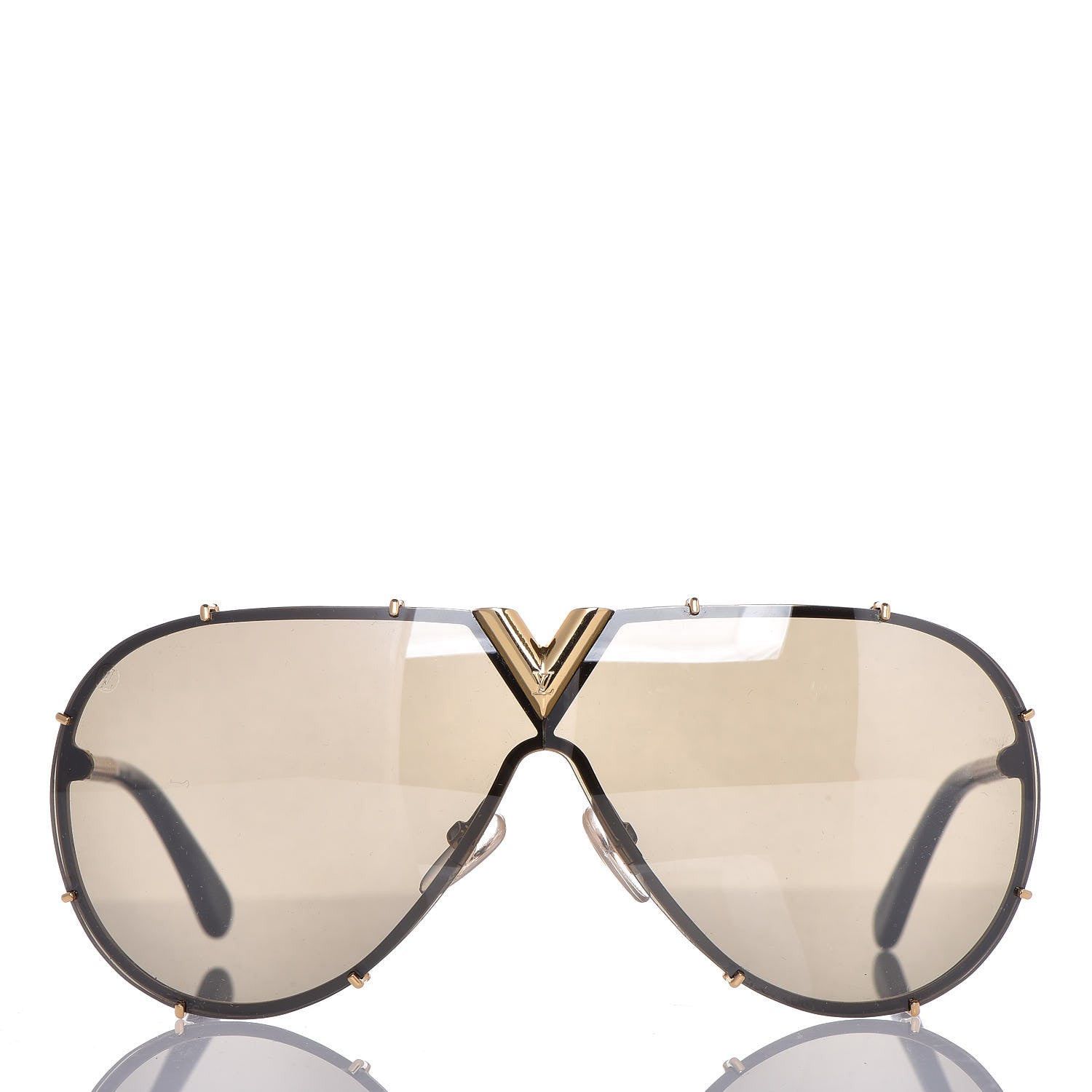 Louis Vuitton Metal LV Drive Sunglasses Z0897W Black Gold 3 of 7