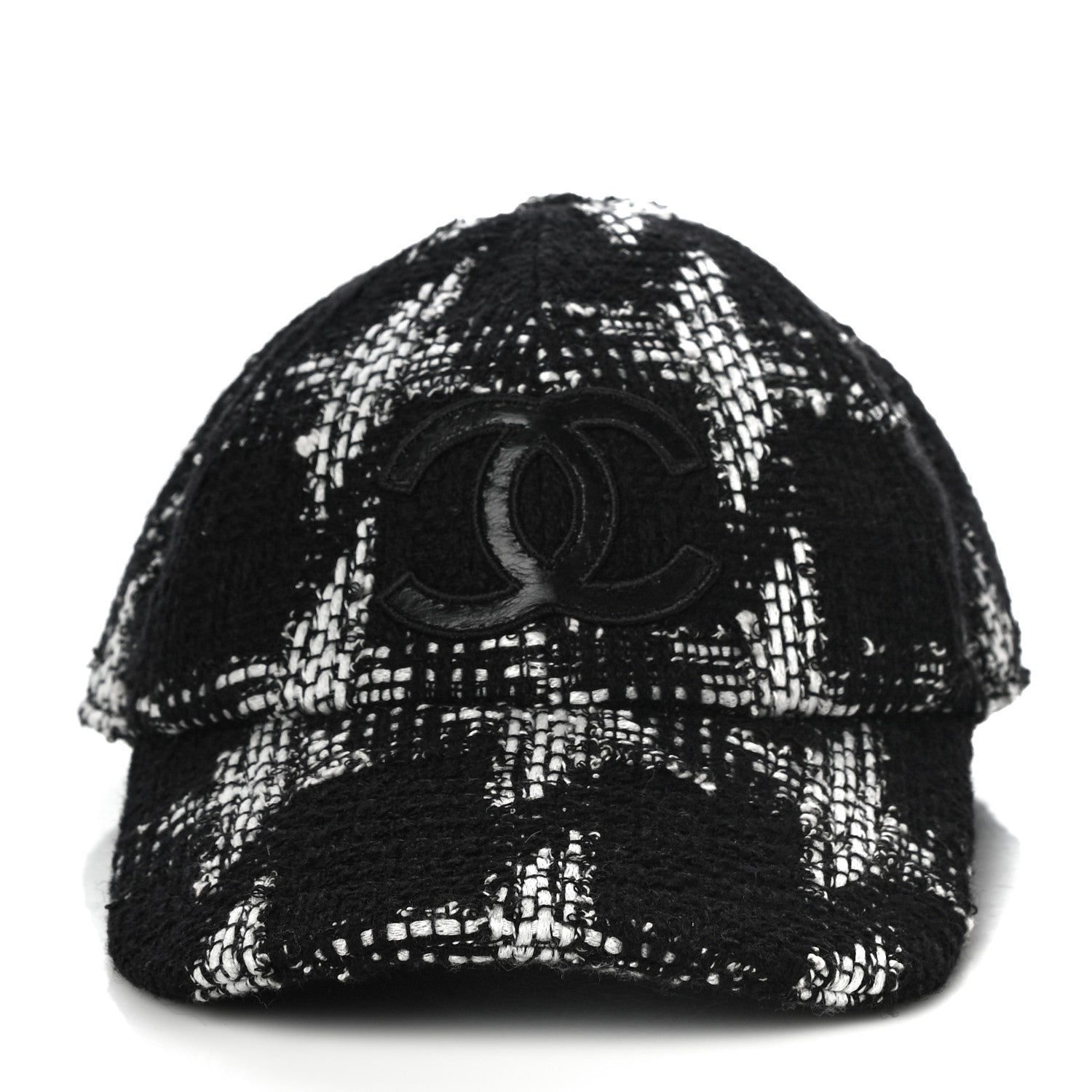 Chanel Tweed CC Cap Hat S Black White 2 of 6