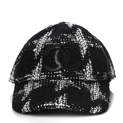 Chanel Tweed CC Cap Hat S Black White 2 of 6