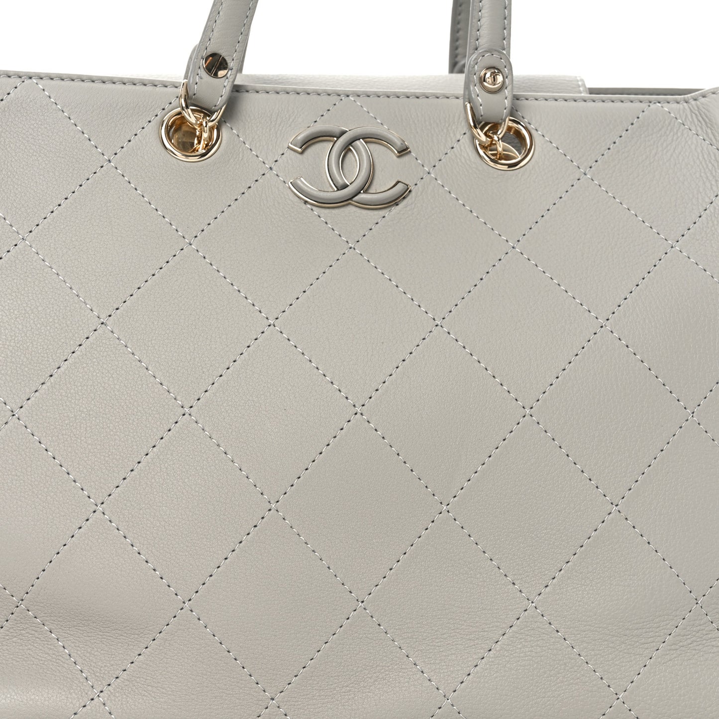 Bullskin Stitched Medium Shopping Bag Grey
