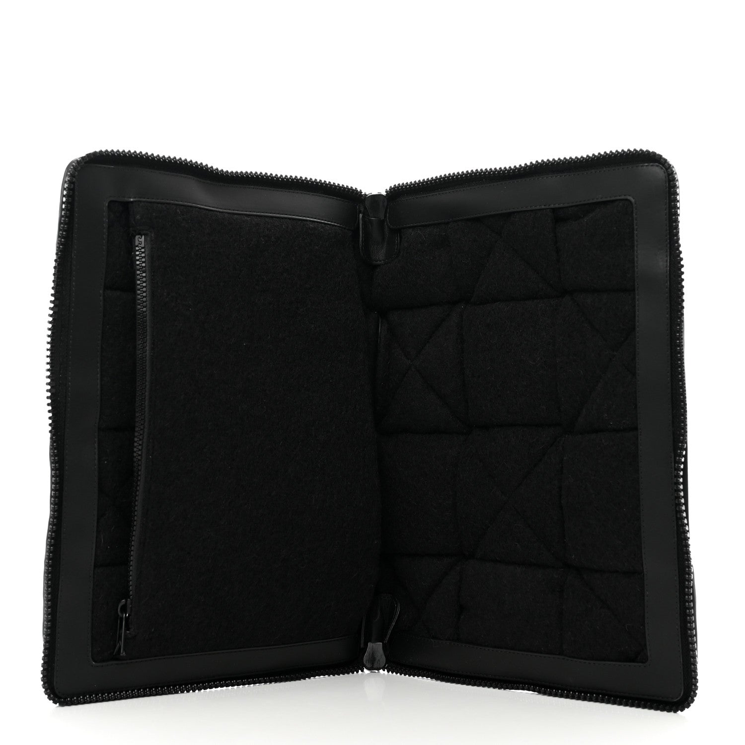 Bottega Veneta Calfskin Padded Maxi Intrecciato Document Case Black 5 of 6