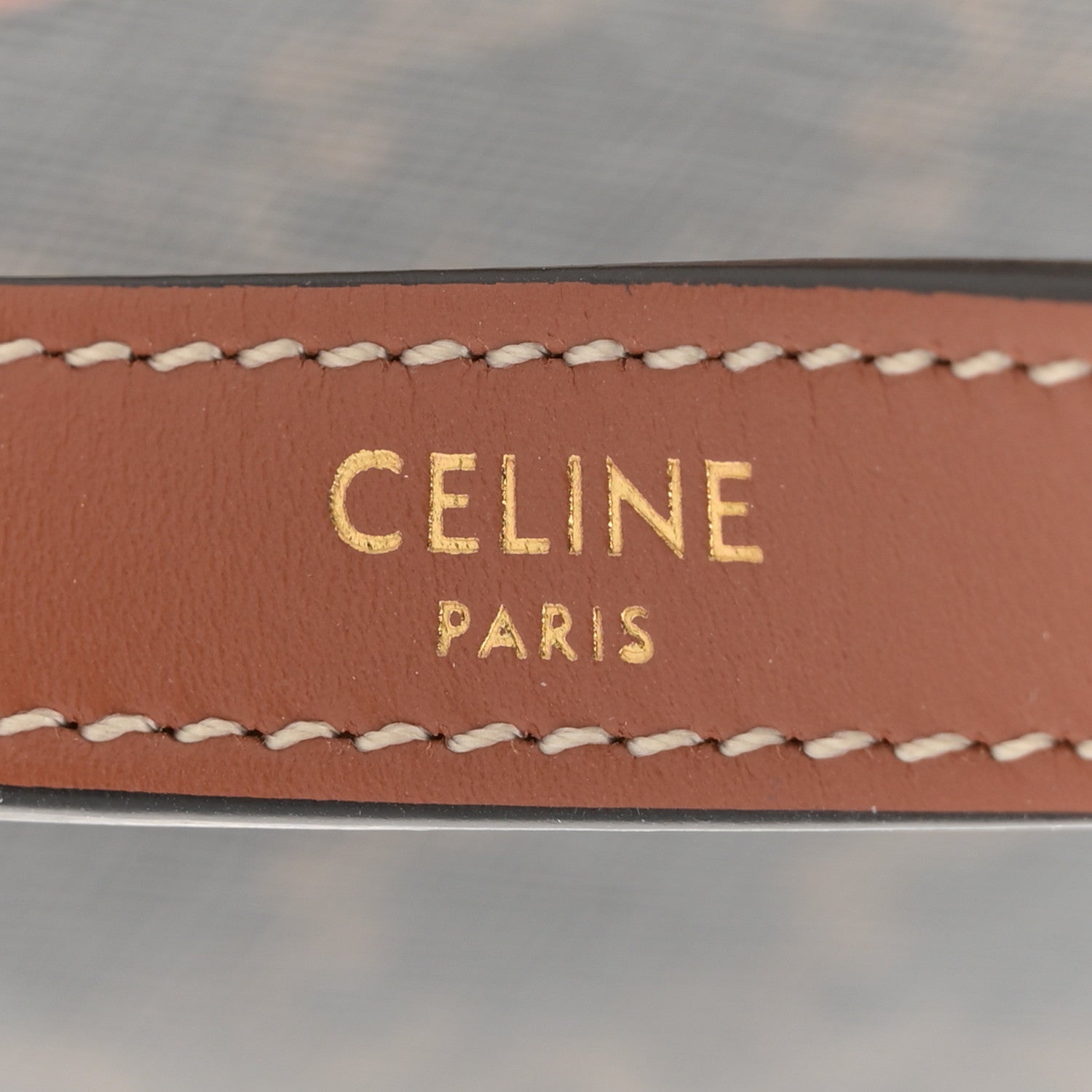 Celine Calfskin Triomphe Canvas Small Heloise Shoulder Bag Tan 6 of 11