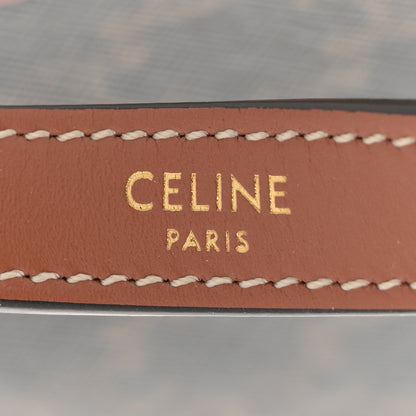 Celine Calfskin Triomphe Canvas Small Heloise Shoulder Bag Tan 6 of 11