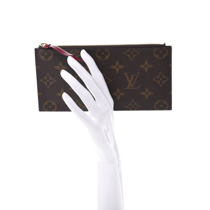 Louis Vuitton Monogram Felicie Chain Wallet Zippered Insert Fuchsia 2 of 6
