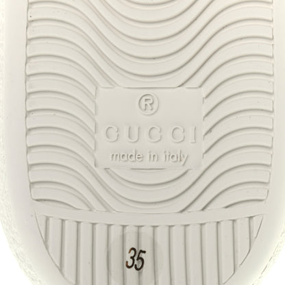 Gucci Calfskin Bee Star Embroidered Sylvie Web Ace Sneakers 35 White 6 of 8
