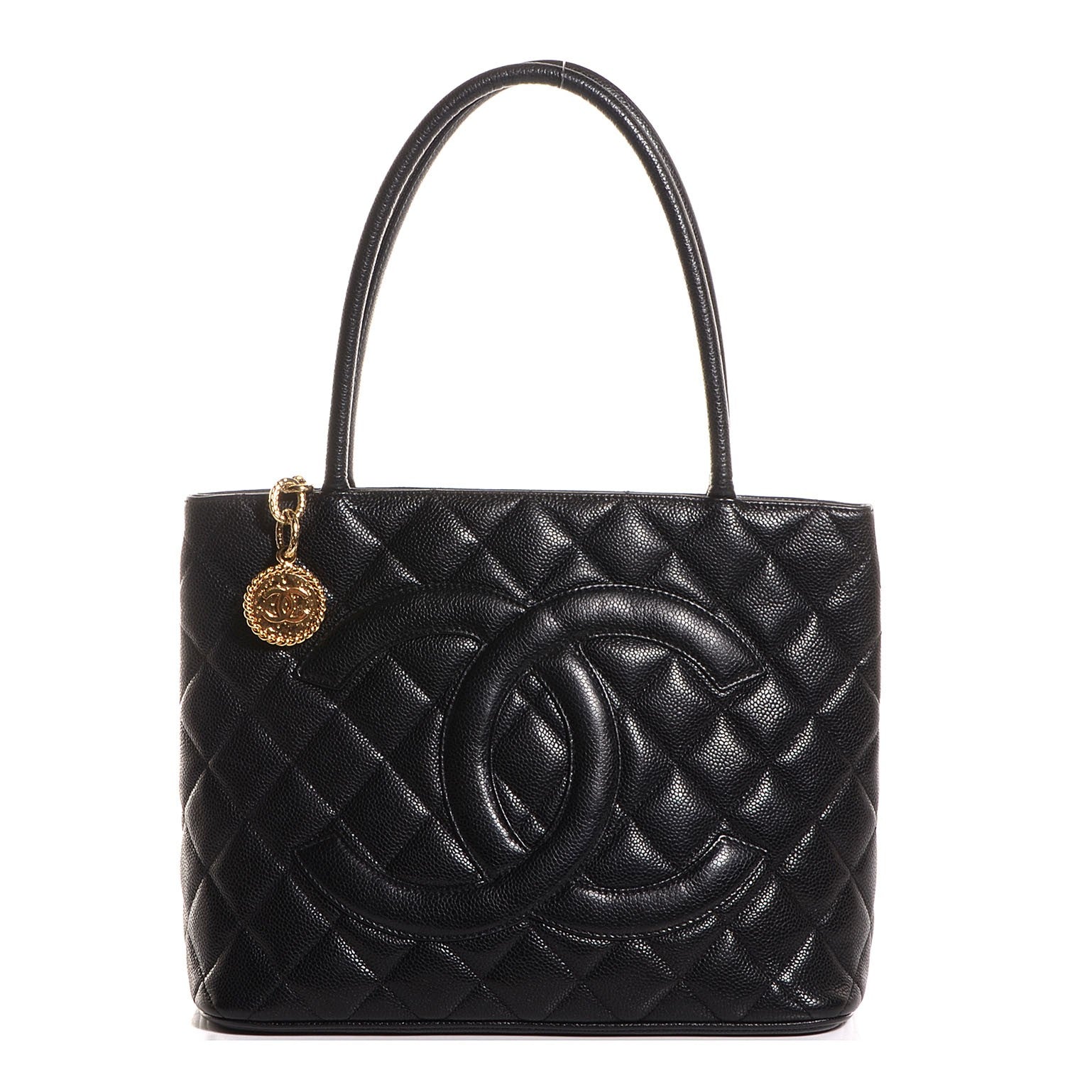Chanel Caviar Medallion Tote Black 1 of 8