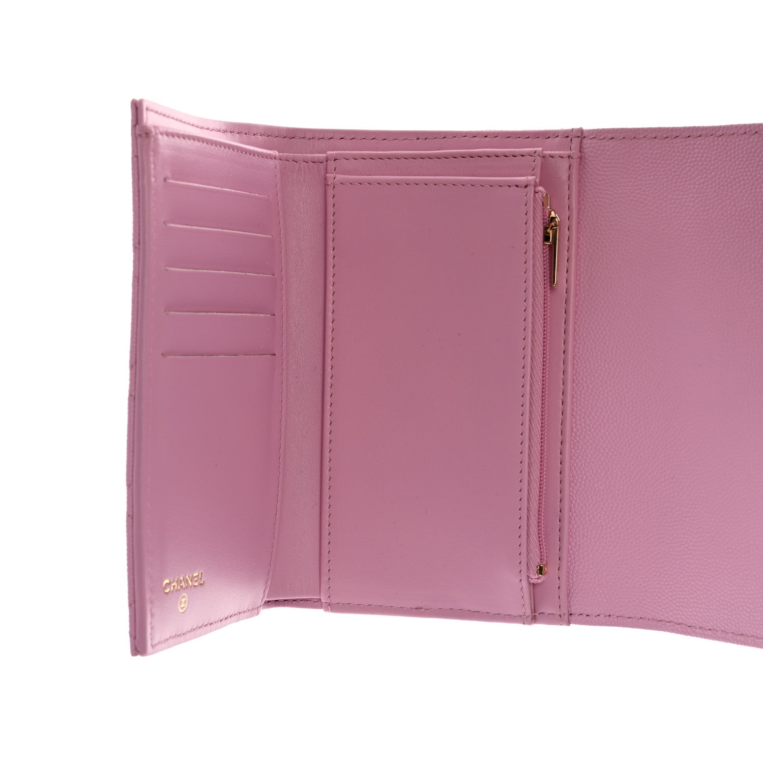 Chanel Caviar Quilted Medium Flap Wallet Pink 5 of 10