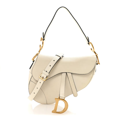 Christian Dior Grained Calfskin Saddle Bag With Strap Latte 1 of 11