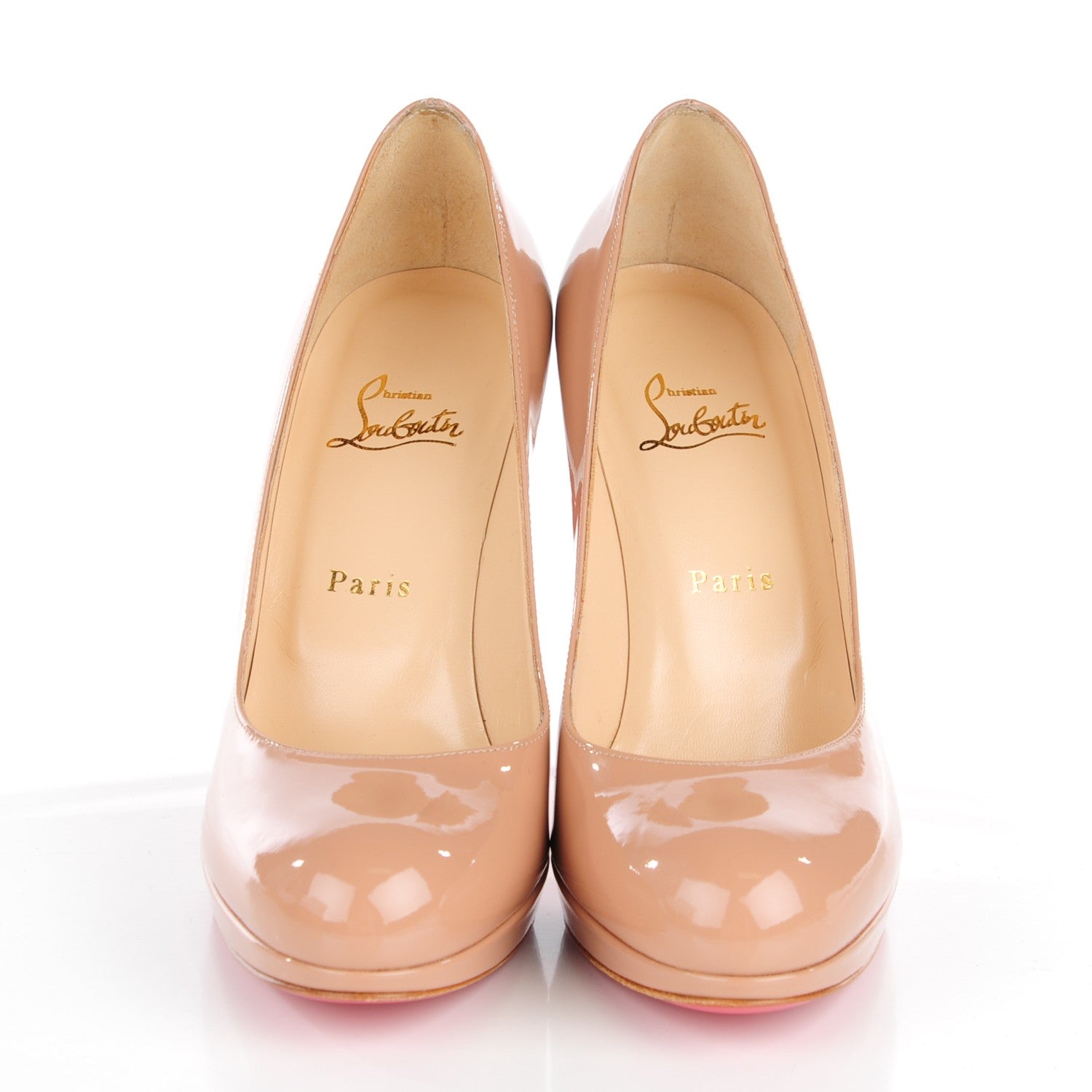 Christian Louboutin Patent New Simple 120 Pumps 38.5 Nude 2 of 7