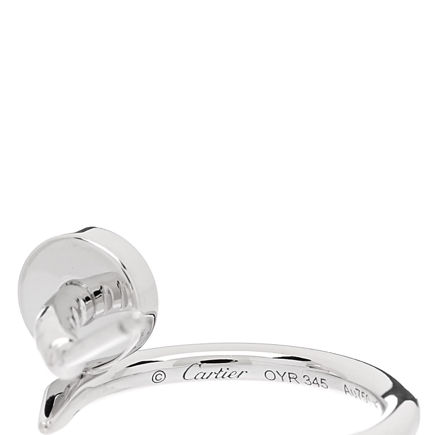 Cartier 18K White Gold Juste Un Clou Hoop Earrings 4 of 6