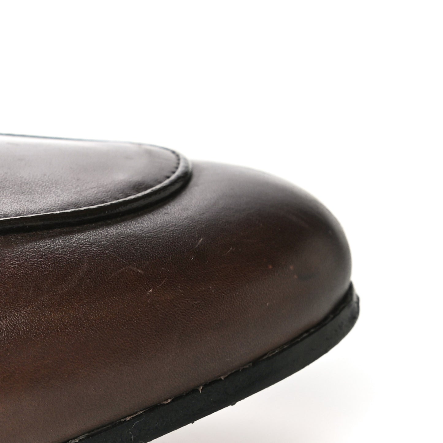 Calfskin Fur Womens Princetown Slippers 36.5 Brown