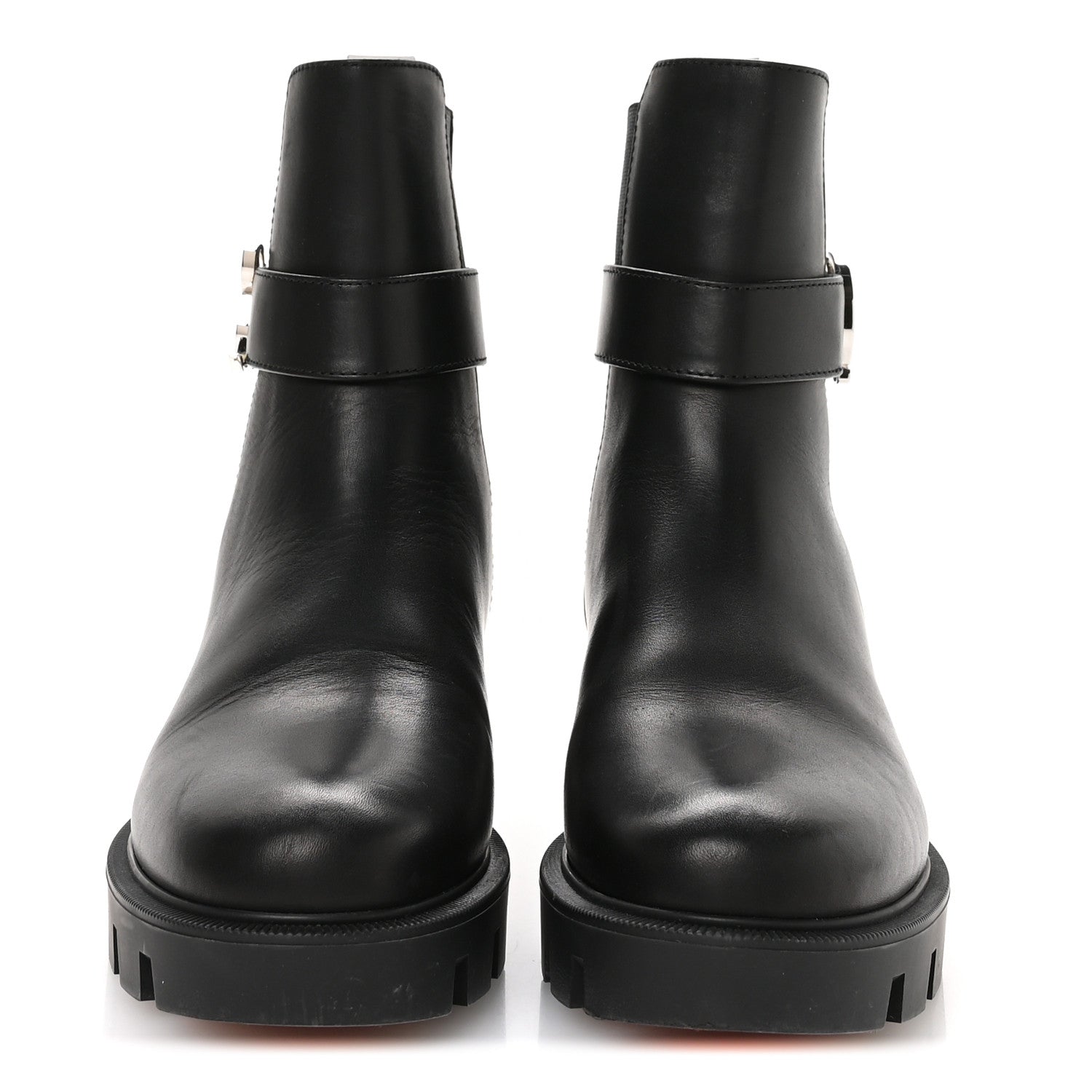 Christian Louboutin Calfskin CL Chelsea Booty 36 Black 3 of 8