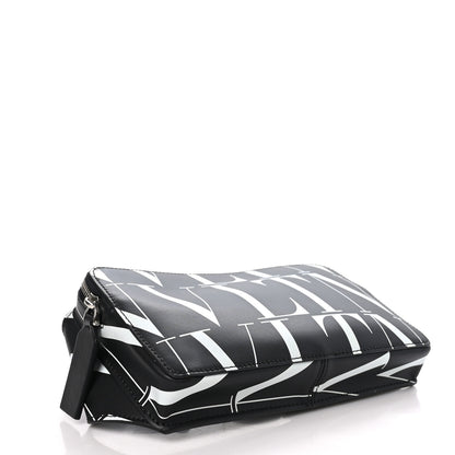 Valentino Garavani Calfskin Mens VLTN Belt Bag Black White 4 of 9