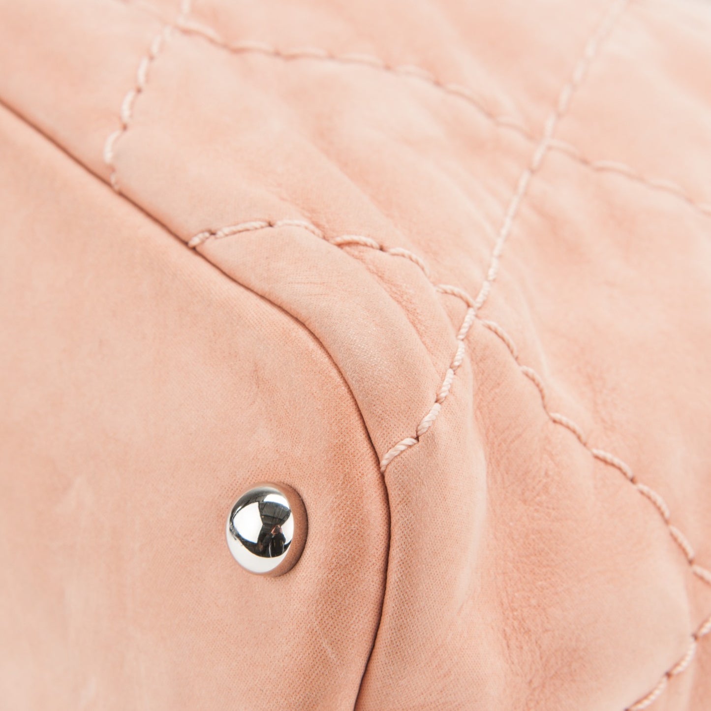 Iridescent Calfskin Quilted Small Sea Hit Tote Pink