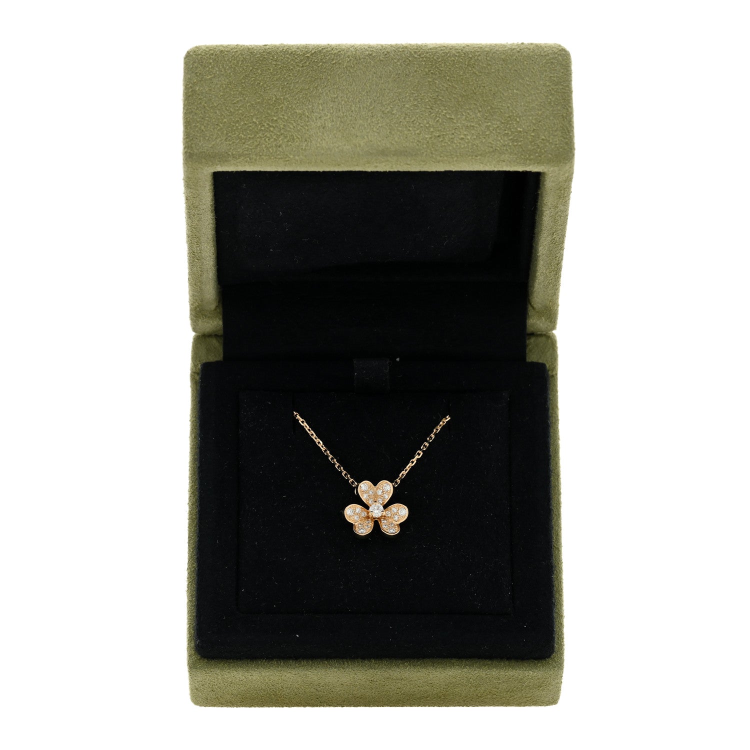 Van Cleef & Arpels 18K Yellow Gold Diamond Mini Frivole Pendant Pave Necklace 5 of 5