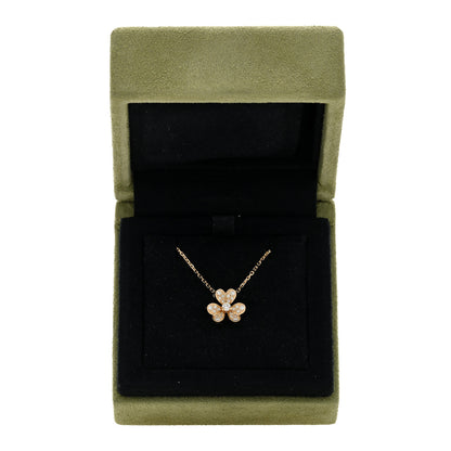Van Cleef & Arpels 18K Yellow Gold Diamond Mini Frivole Pendant Pave Necklace 5 of 5