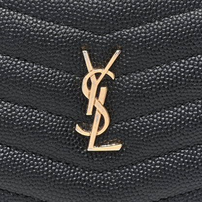 Saint Laurent Grain De Poudre Matelasse Monogram Baby Lou Camera Bag Black 7 of 9