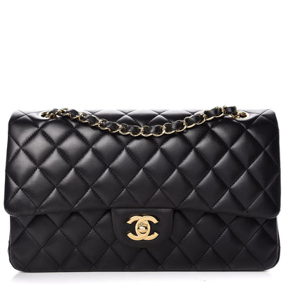 Chanel Lambskin Quilted Medium Double Flap Black 1 of 11
