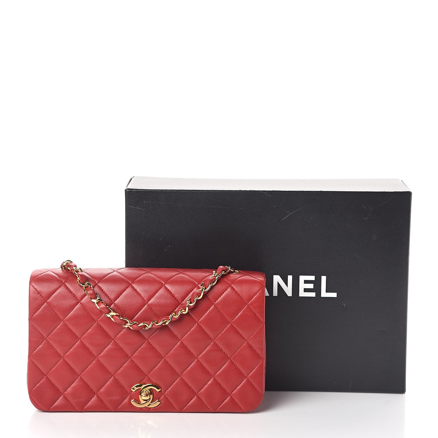 Chanel Lambskin Quilted Small Single Flap Red 12 of 12