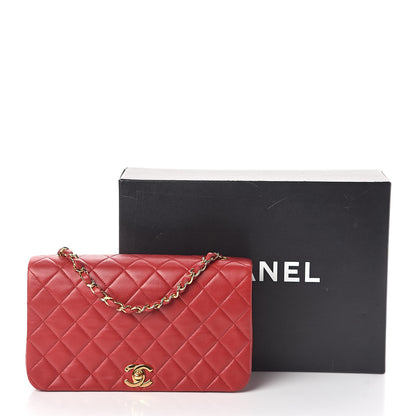 Chanel Lambskin Quilted Small Single Flap Red 12 of 12