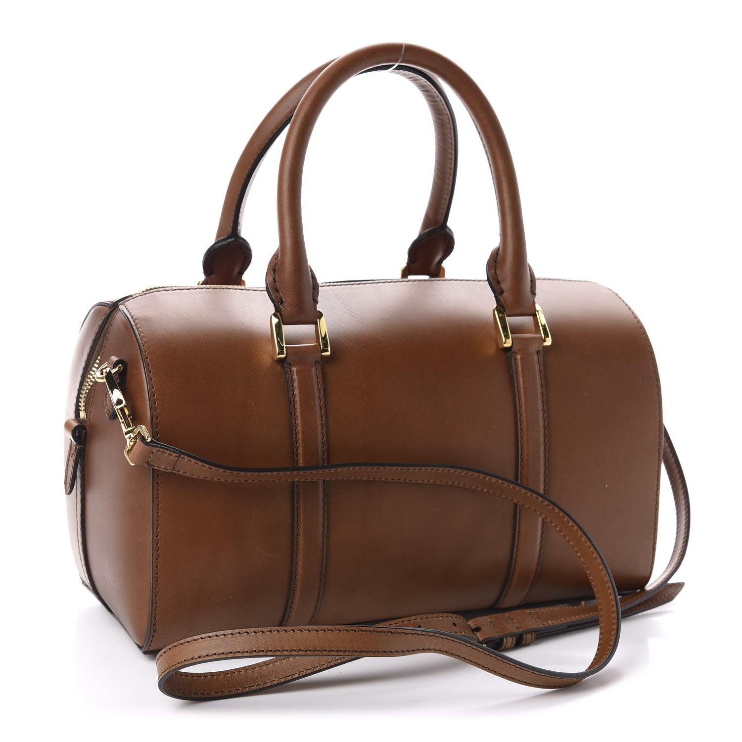 Burberry Soft Calfskin Alchester Bowling Bag Tan 3 of 11