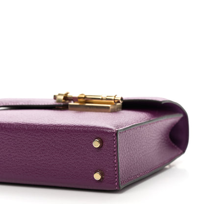 Hermes Chevre Mysore Mini Verrou Chaine Bag Anemone 10 of 11