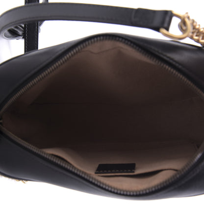 Gucci Calfskin Matelasse Small GG Marmont Chain Shoulder Bag Black 5 of 9