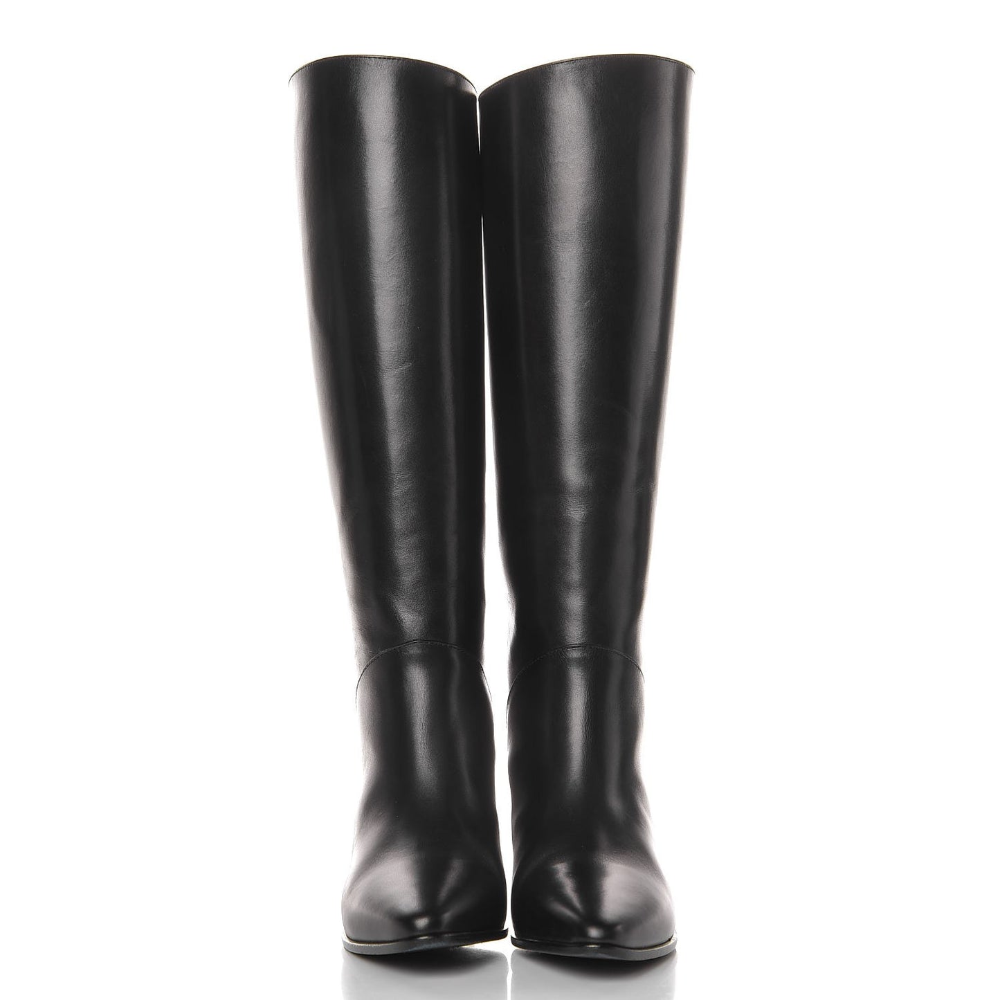 Calfskin Rock Long Boots 35.5 Black