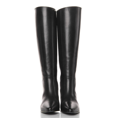 Saint Laurent Calfskin Rock Long Boots 35.5 Black 2 of 10