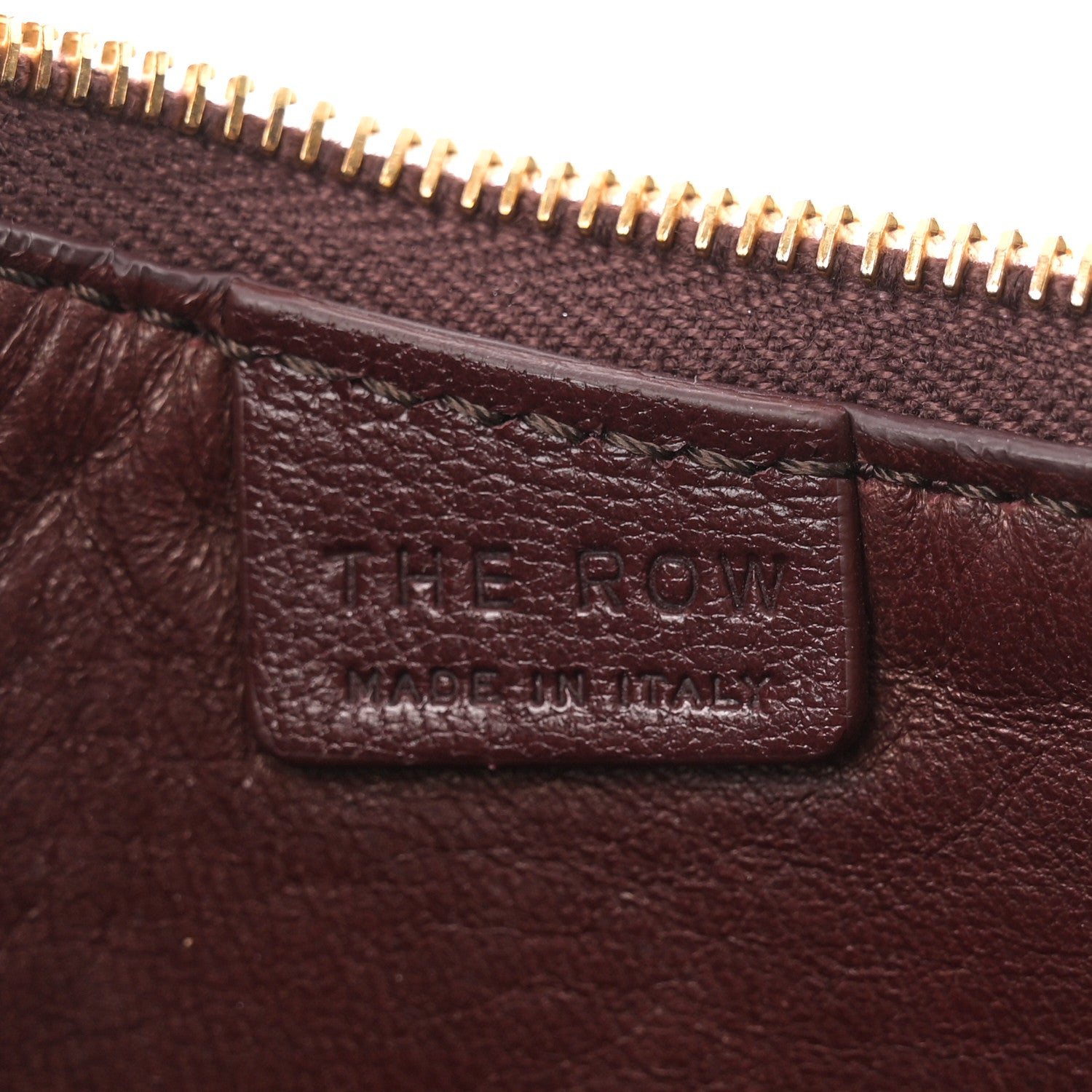 The Row Grained Calfskin Half Moon Shoulder Bag Raisin 6 of 11