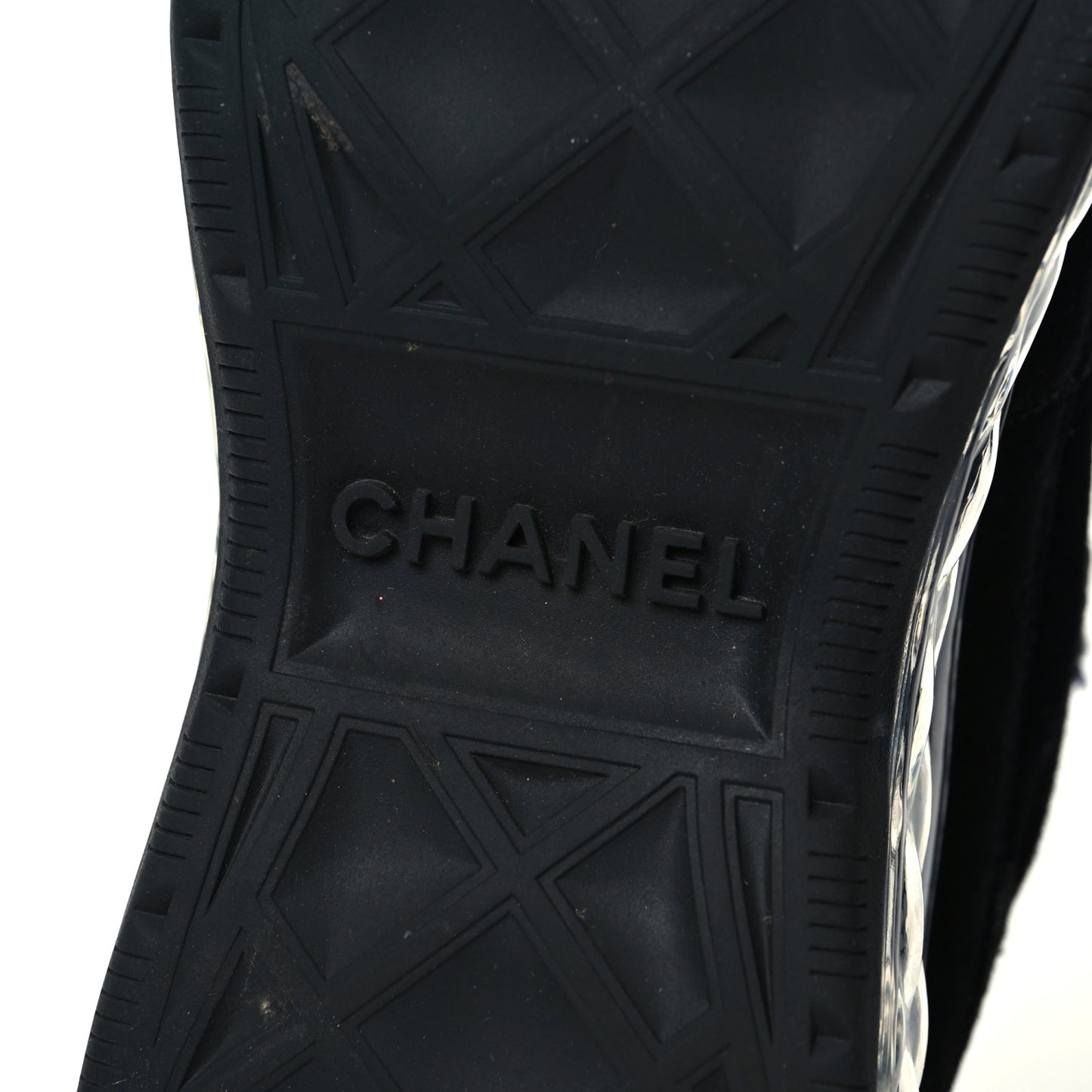 Velvet Calfskin Mixed Fibers CC Sneakers 39 Black