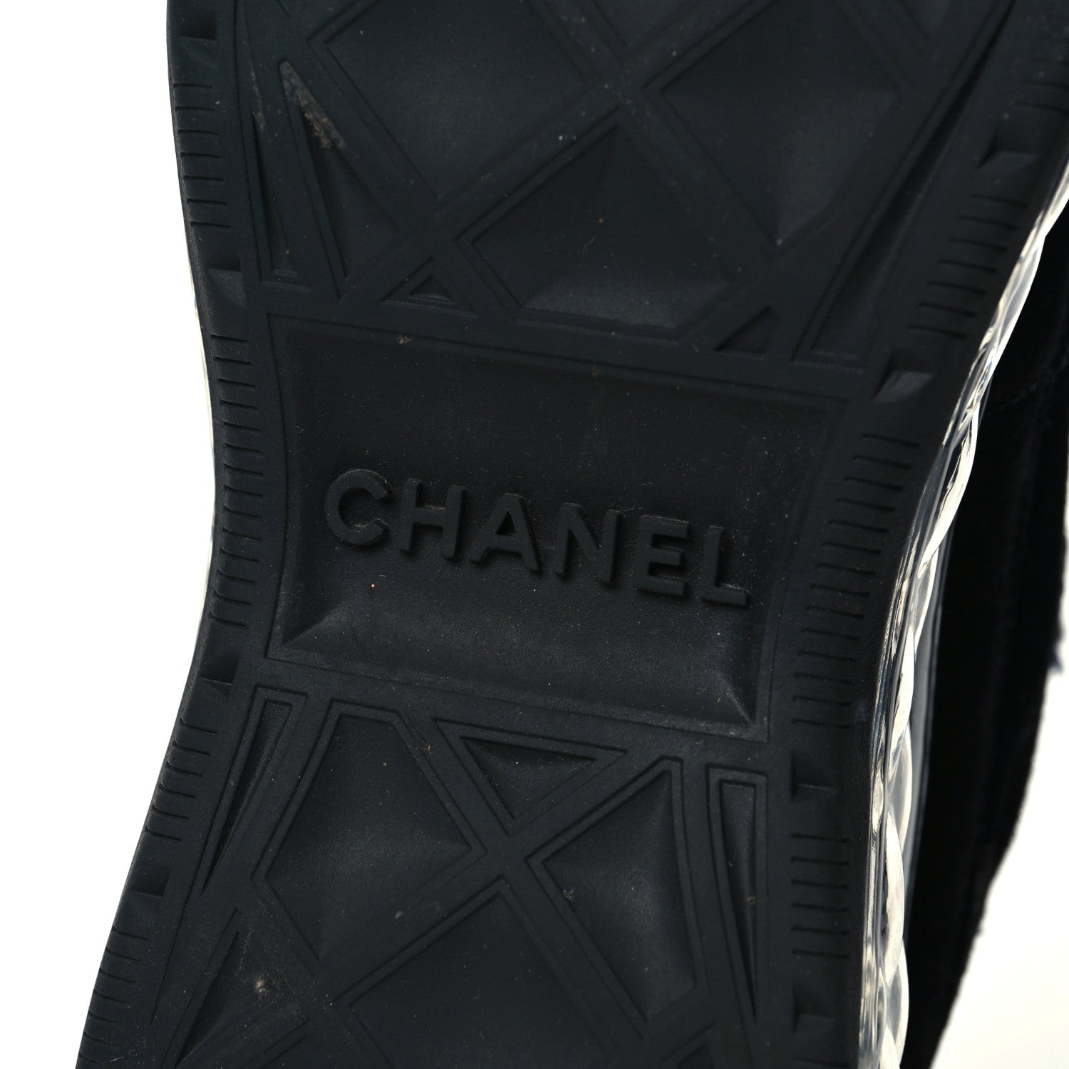 Chanel Velvet Calfskin Mixed Fibers CC Sneakers 39 Black 8 of 9