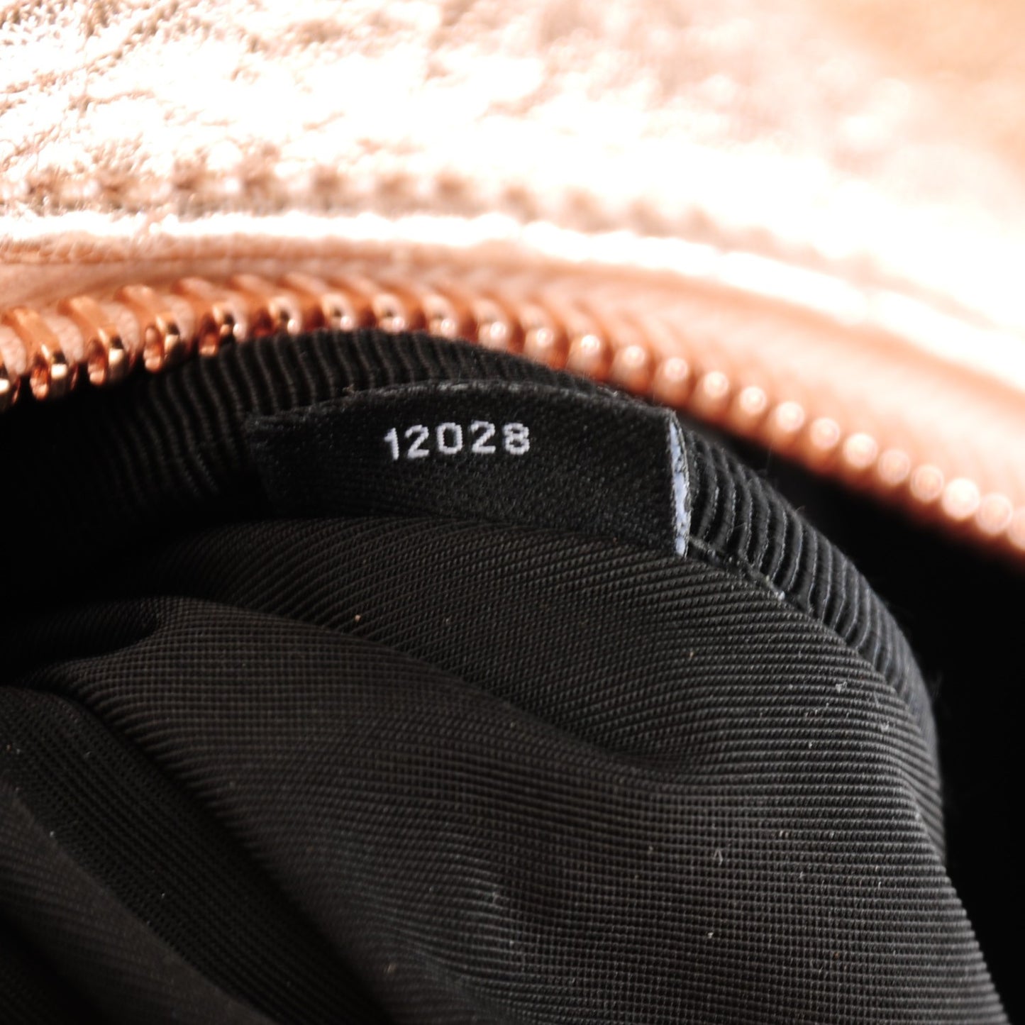 Metallic Pebbled Lambskin Rocco Rose Gold Hardware