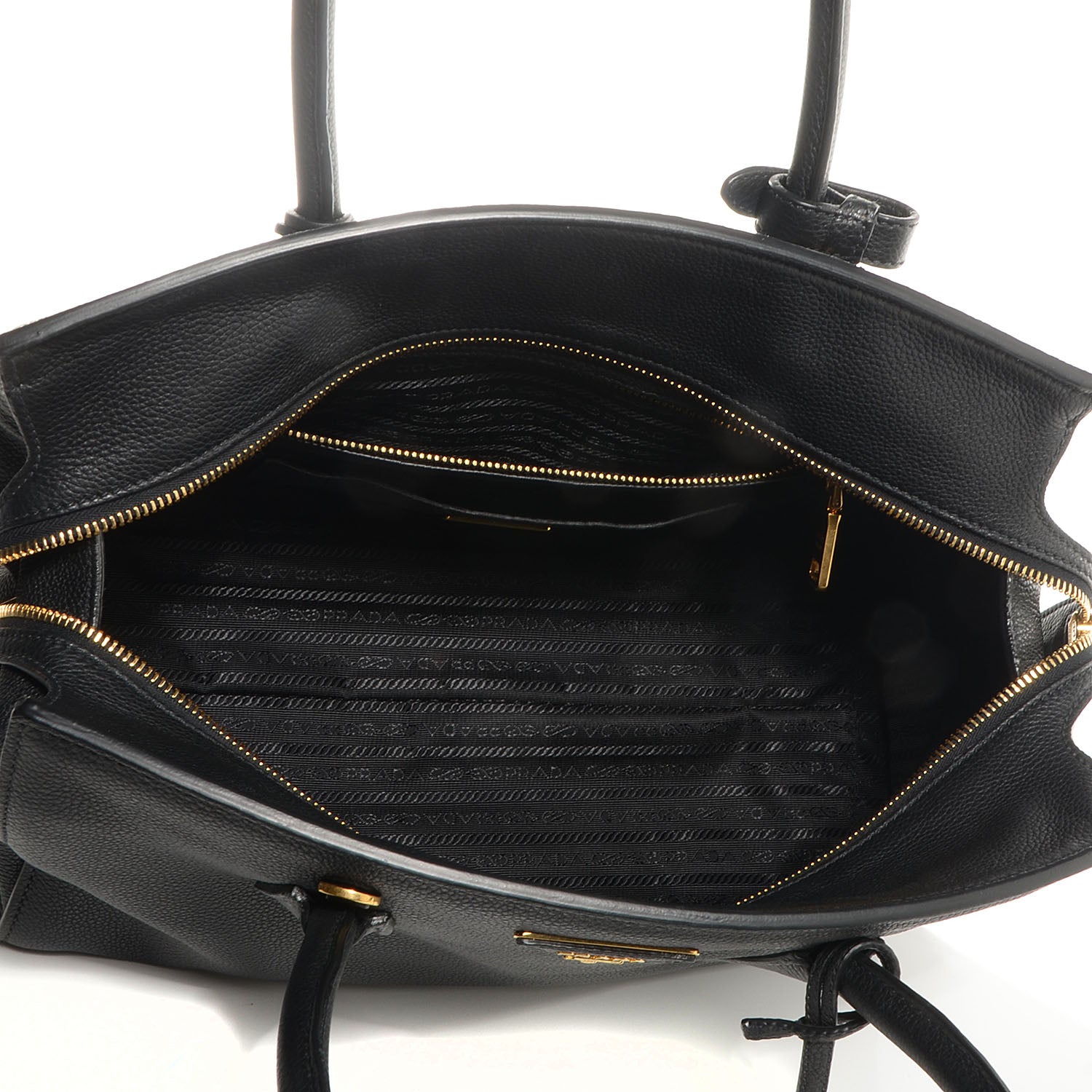 Prada Vitello Grain Tote Black 6 of 11