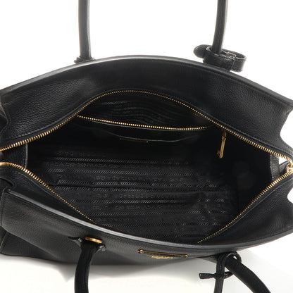 Prada Vitello Grain Tote Black 6 of 11