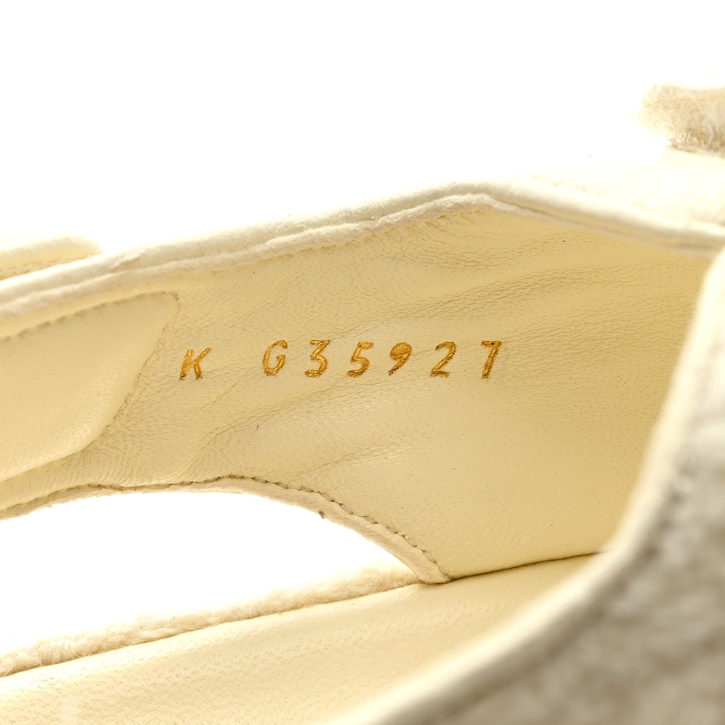 Wool Tweed Velcro Dad Sandals 40 Ivory
