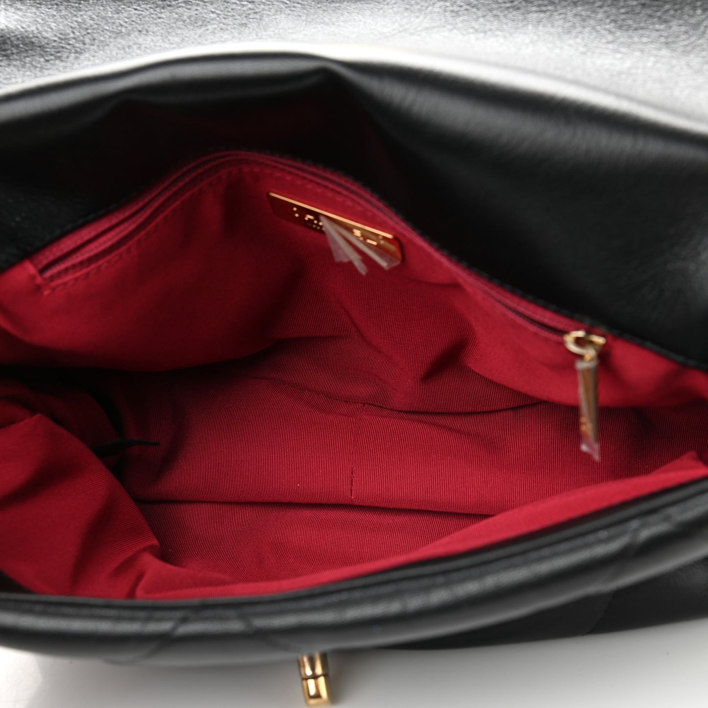 Lambskin Quilted Large Chanel 19 Flap Black