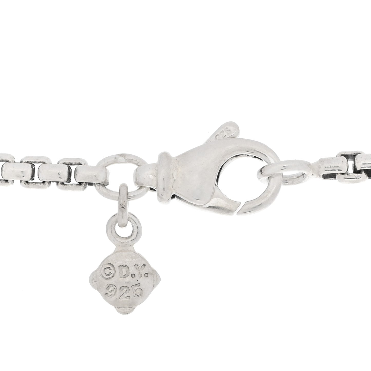 Sterling Silver Logo Station Necklace 72"