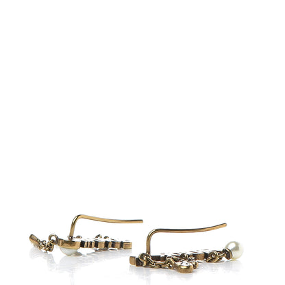 Christian Dior Metal Pearl J'Adior Earrings Aged Gold 3 of 4