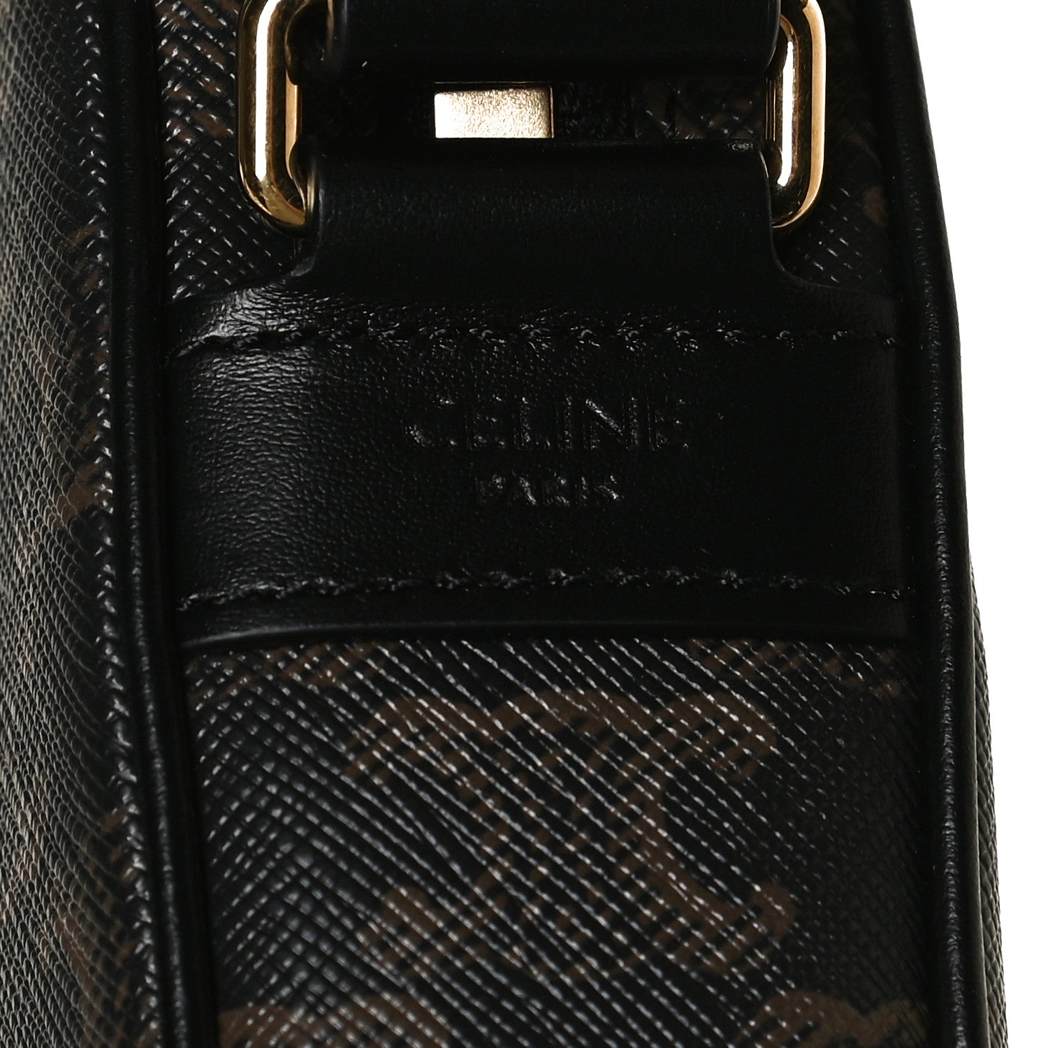 Celine Triomphe Canvas Medium Messenger Bag Black 6 of 10