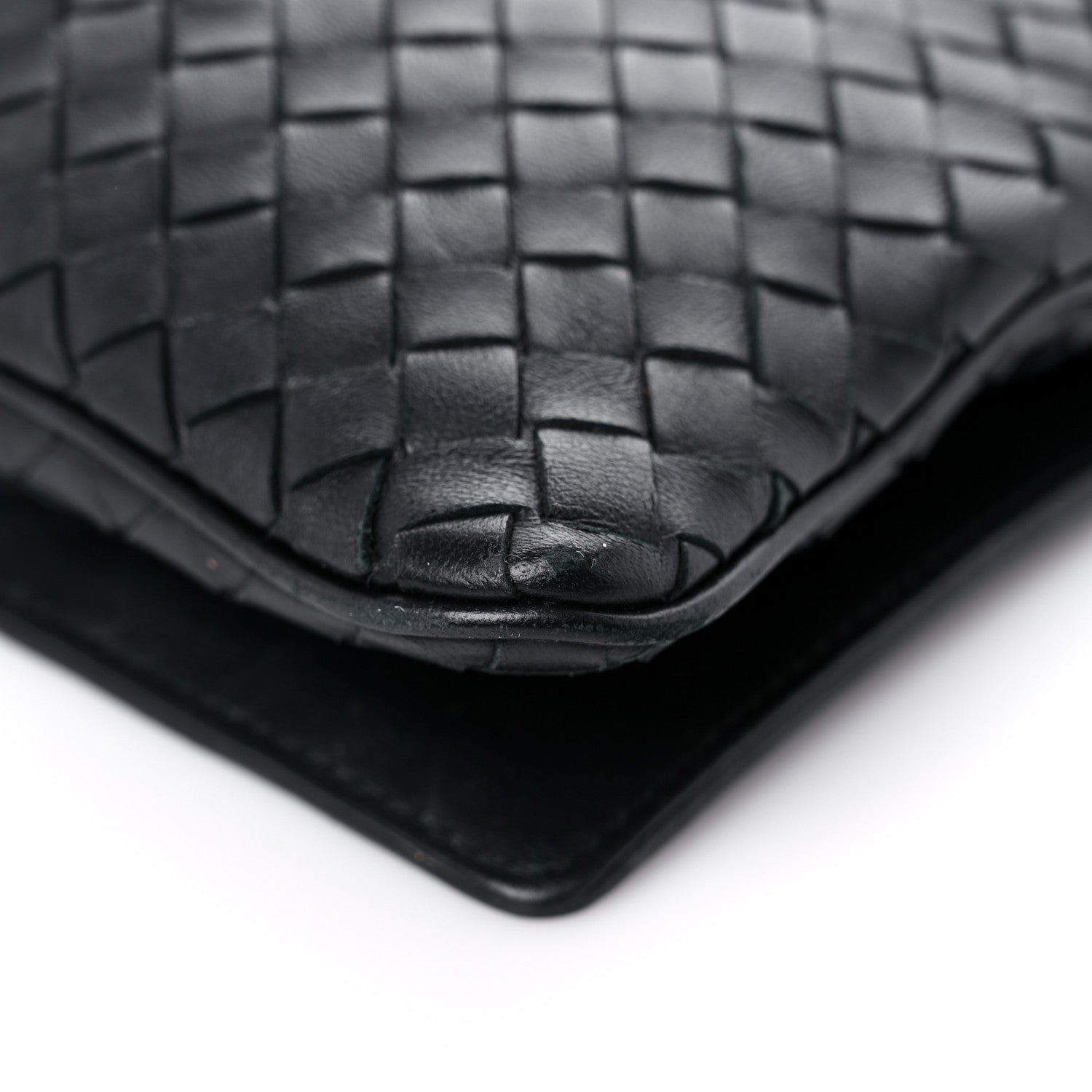 Bottega Veneta Nappa Intrecciato Crossbody Messenger Flap Black 10 of 17