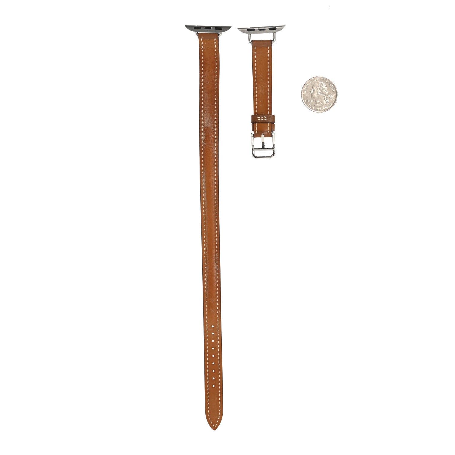 Hermes Barenia 34mm Apple Watch Double Tour Band Fauve 2 of 9