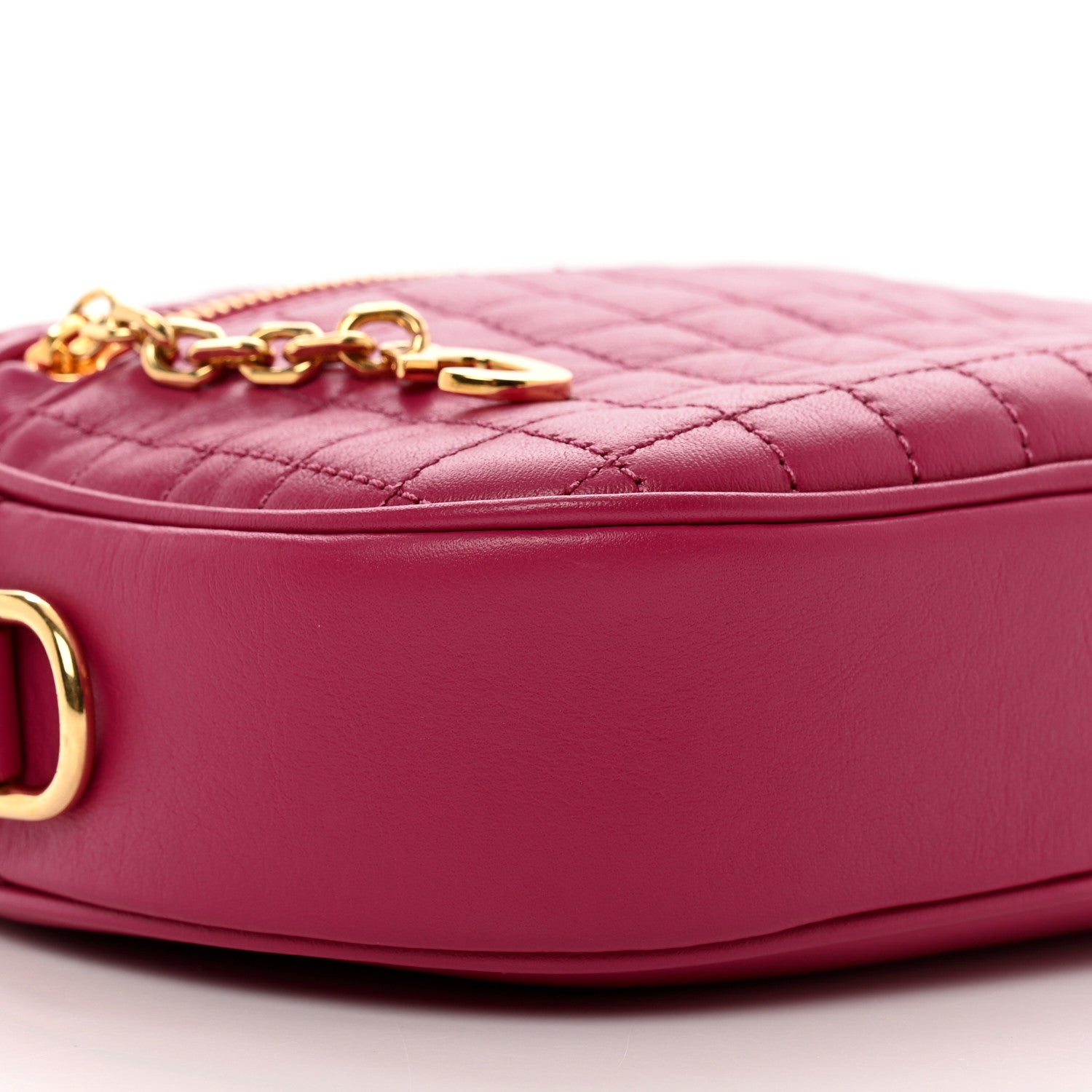 Celine Calfskin Quilted Small C Charm Bag Pink 8 of 9